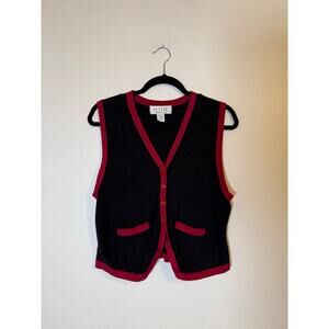 Vintage Petite Sophisticate Women’s Knit Sweater Vest M